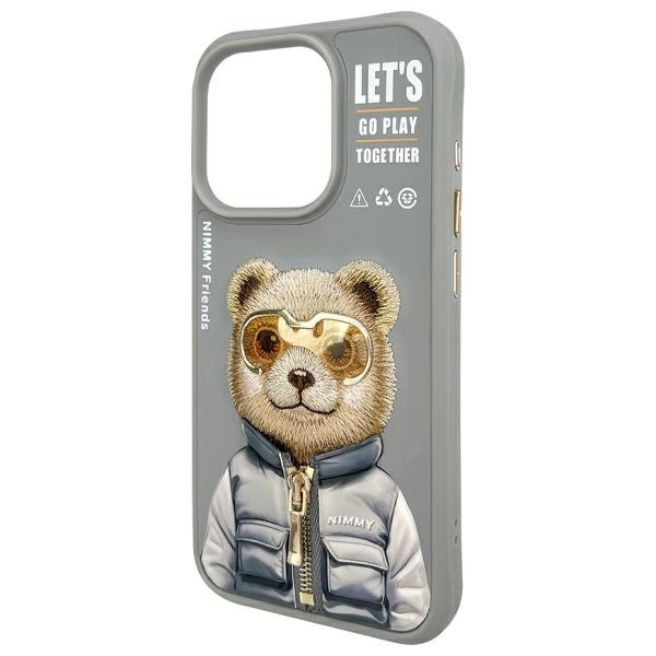 Nimmy Cool&Cute 2.0 Bear Case for iPhone 15 Pro - Grayeng
