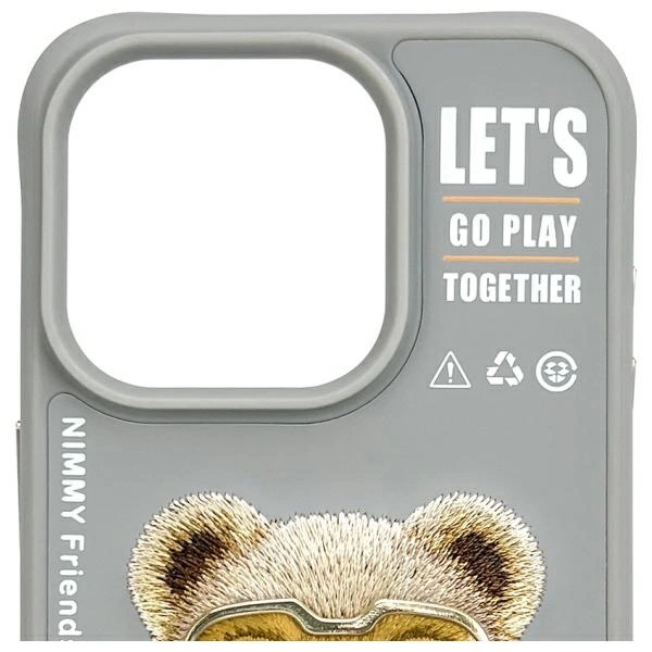 Nimmy Cool&Cute 2.0 Bear Case for iPhone 15 Pro - Grayeng
