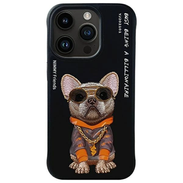 Nimmy Glasses Cool Case for iPhone 15 Pro Max - Blackeng