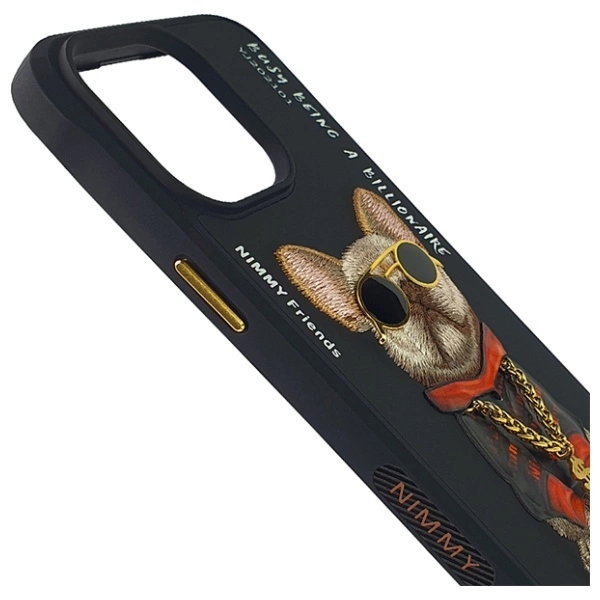 Nimmy Glasses Cool Case for iPhone 15 Pro Max - Blackeng