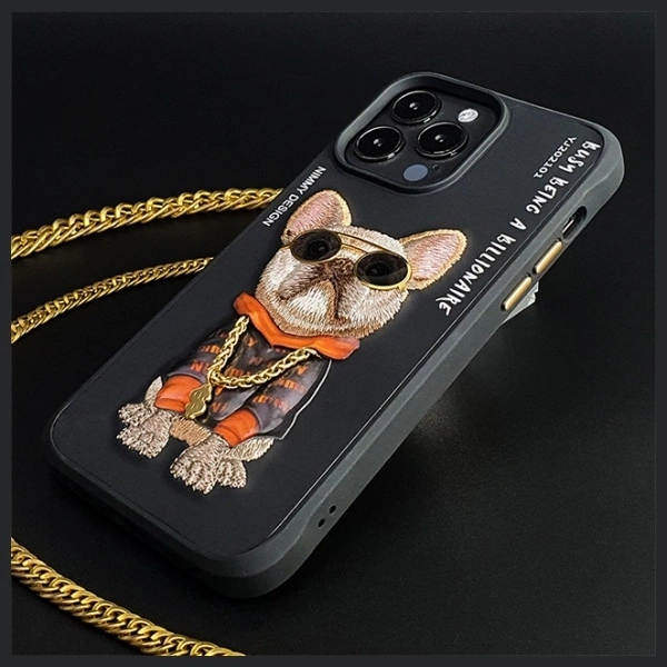 Nimmy Glasses Cool Case for iPhone 15 Pro Max - Blackeng