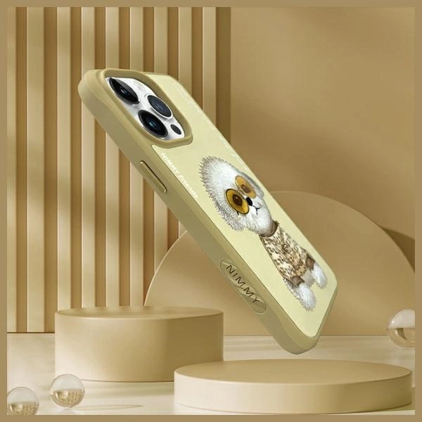 Nimmy Glasses Cool Case for iPhone 15 Pro Max - Beigeeng
