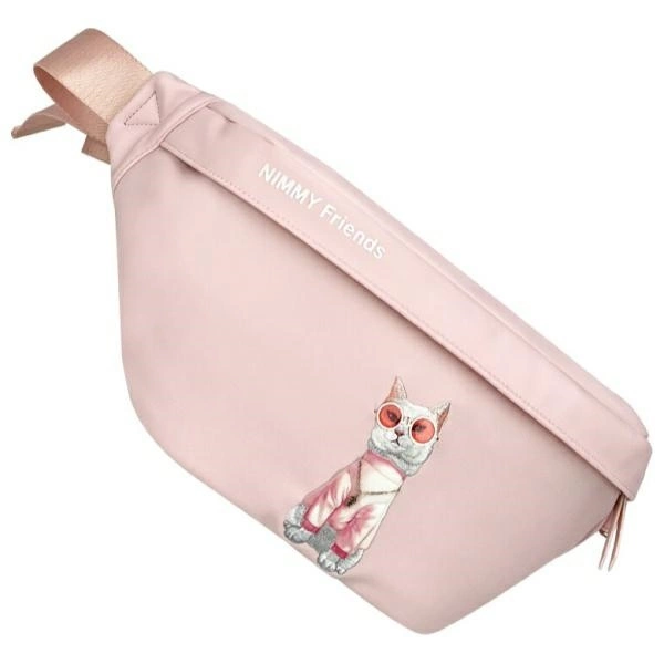 Nimmy Crossbody Glasses Cool Cat Shoulder Bag - Pinkeng