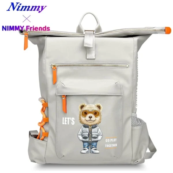 Nimmy Cool&Cute 2.0 Bear Laptop Backpack - Grayeng