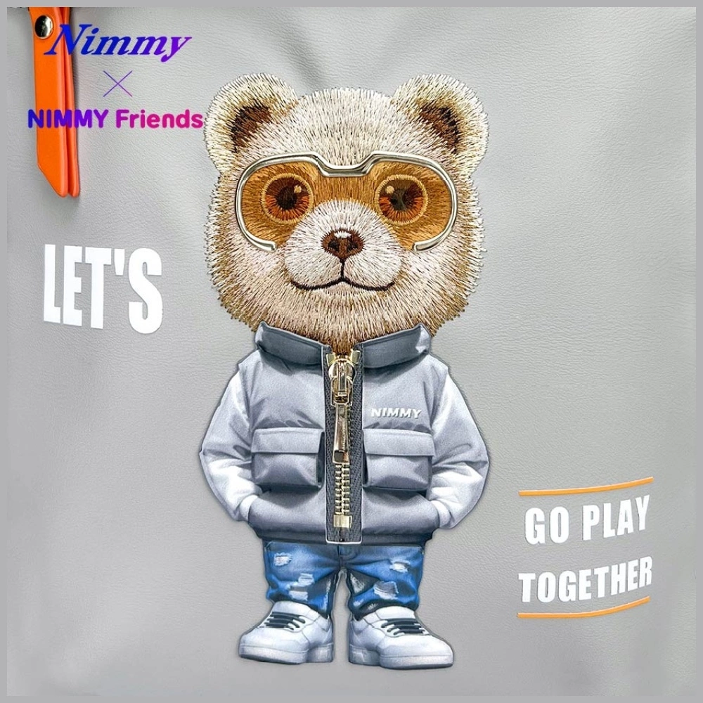 Nimmy Cool&Cute 2.0 Bear Laptop Backpack - Grayeng