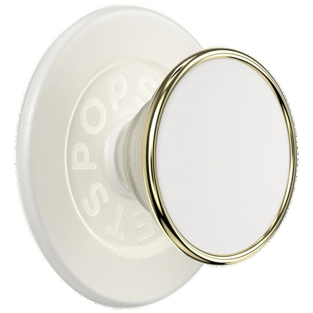 Popsockets Round Luxe Coconut Creme Enamel MagSafe Holder and Phone Standeng