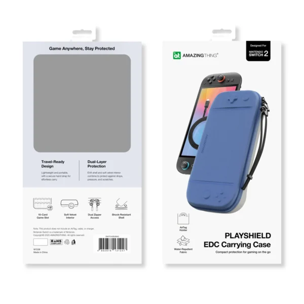 AmazingThing PlayShield EDC Protective Case for Nintendo Switch 2 - Blueeng