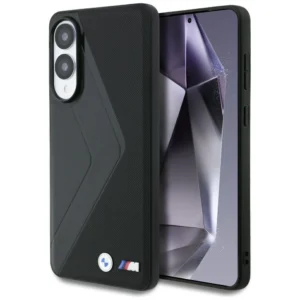 BMW Leather Oversized Stripes MagSafe case for Samsung Galaxy S25 Edge - blackeng
