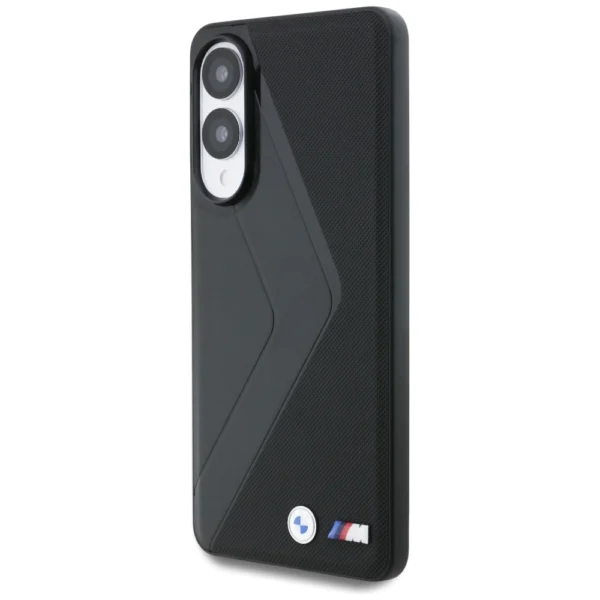 BMW Leather Oversized Stripes MagSafe case for Samsung Galaxy S25 Edge - blackeng