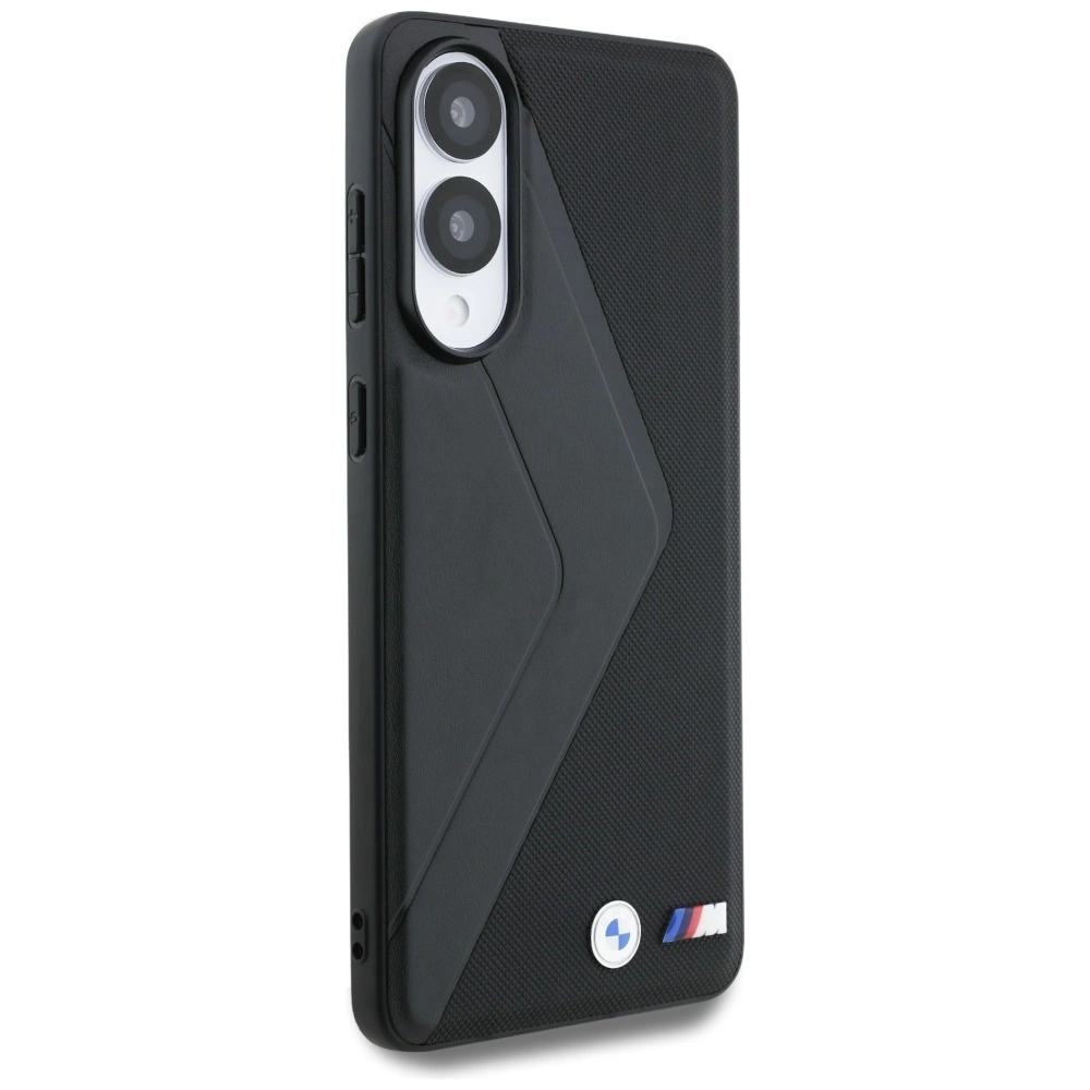 BMW Leather Oversized Stripes MagSafe case for Samsung Galaxy S25 Edge - blackeng