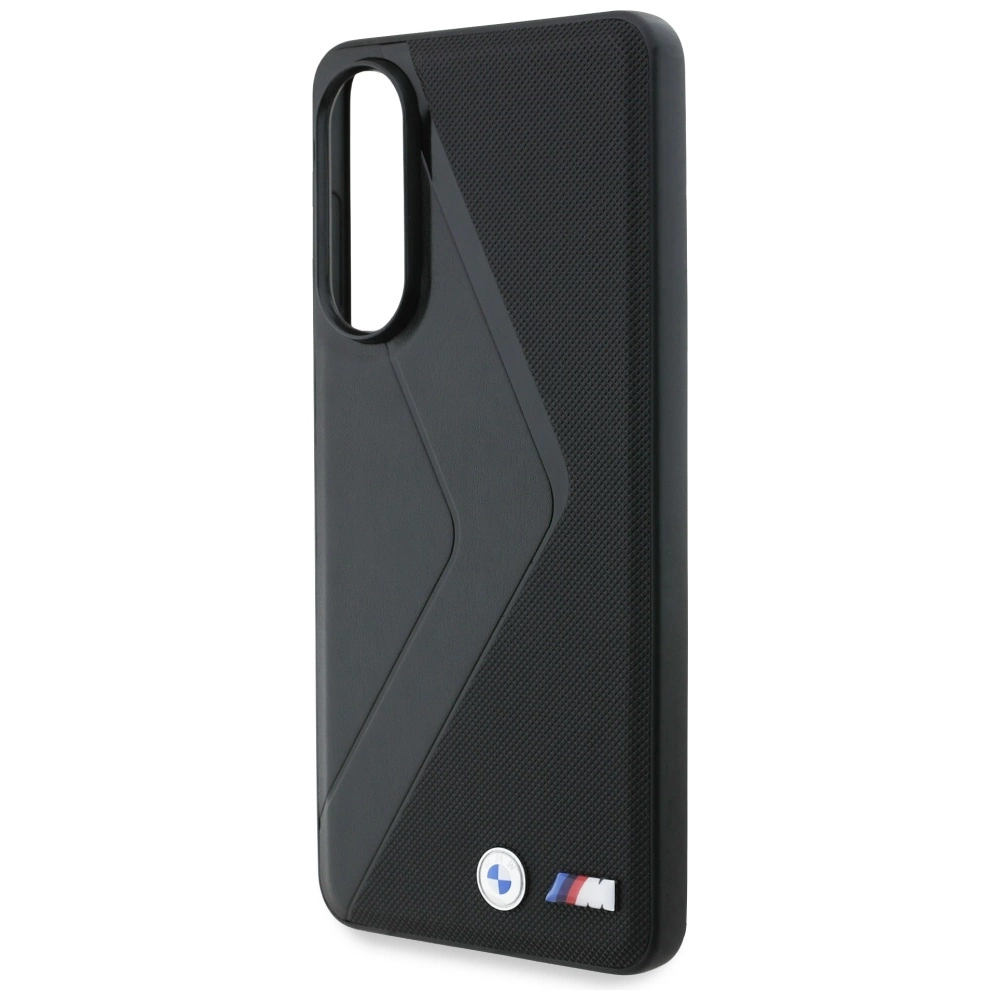 BMW Leather Oversized Stripes MagSafe case for Samsung Galaxy S25 Edge - blackeng