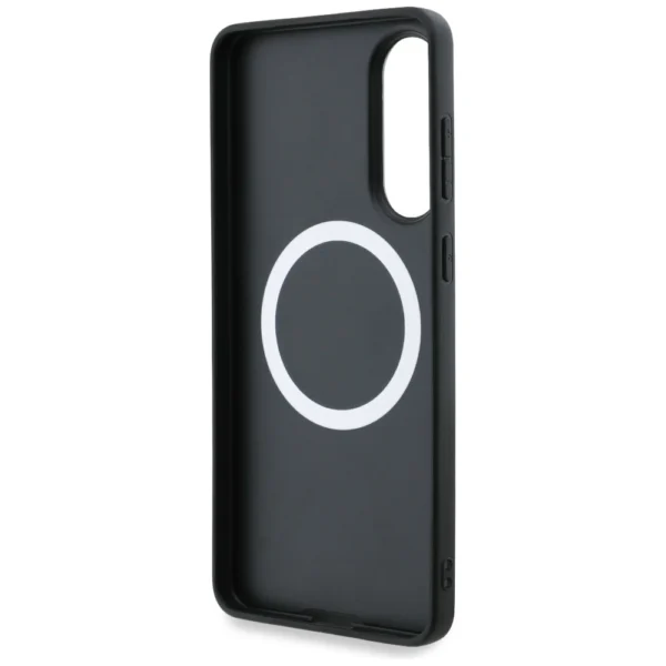 BMW Leather Oversized Stripes MagSafe case for Samsung Galaxy S25 Edge - blackeng