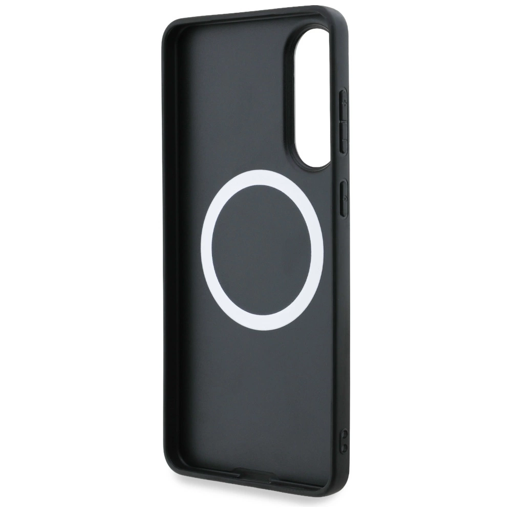 BMW Leather Oversized Stripes MagSafe case for Samsung Galaxy S25 Edge - blackeng
