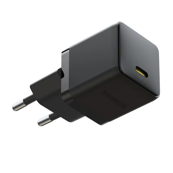 Baseus Palm 1C 20W Wall Charger (with Baseus Mini White USB-C 60W (20V/3A) 1m Cable) - Blackeng