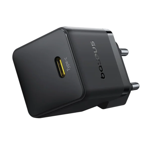 Baseus Palm 1C 20W Wall Charger (with Baseus Mini White USB-C 60W (20V/3A) 1m Cable) - Blackeng