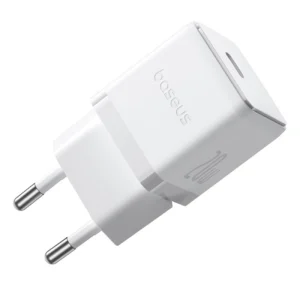 Baseus Palm 1C 20W Wall Charger (with Baseus Mini White USB-C 60W (20V/3A) 1m Cable) - Whiteeng