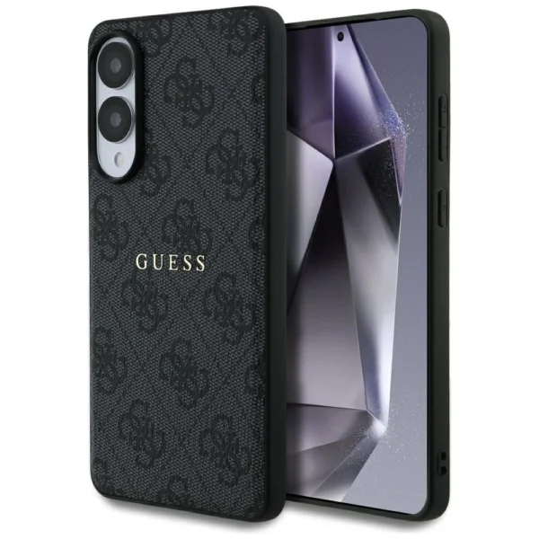 Guess 4G Ring Classic Logo MagSafe Case for Samsung Galaxy S25 Edge - Blackeng