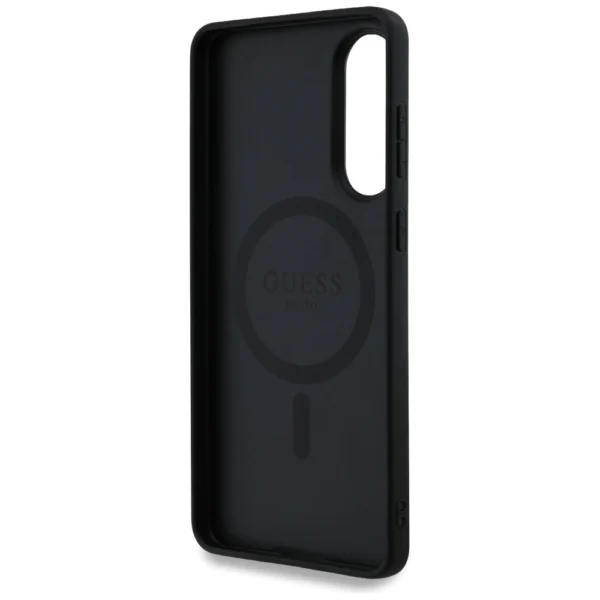 Guess 4G Ring Classic Logo MagSafe Case for Samsung Galaxy S25 Edge - Blackeng