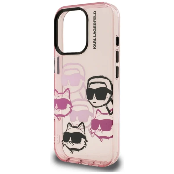 Karl Lagerfeld IML Multi K&C Head Pattern Case for iPhone 16 Pro Max - Pinkeng