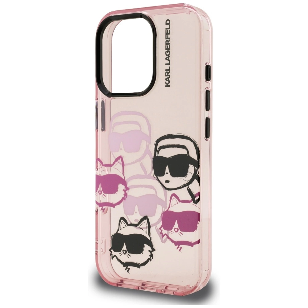 Karl Lagerfeld IML Multi K&C Head Pattern Case for iPhone 16 Pro Max - Pinkeng