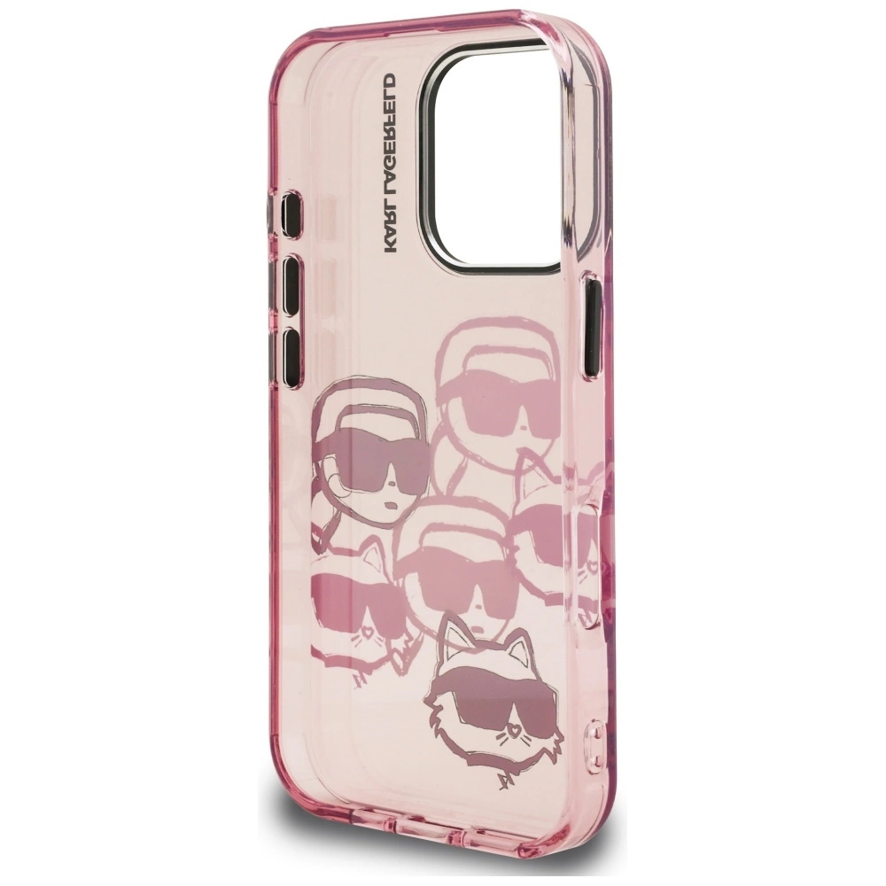 Karl Lagerfeld IML Multi K&C Head Pattern Case for iPhone 16 Pro Max - Pinkeng