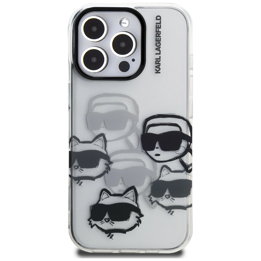 Karl Lagerfeld IML Multi K&C Head Pattern Case for iPhone 16 Pro - Cleareng