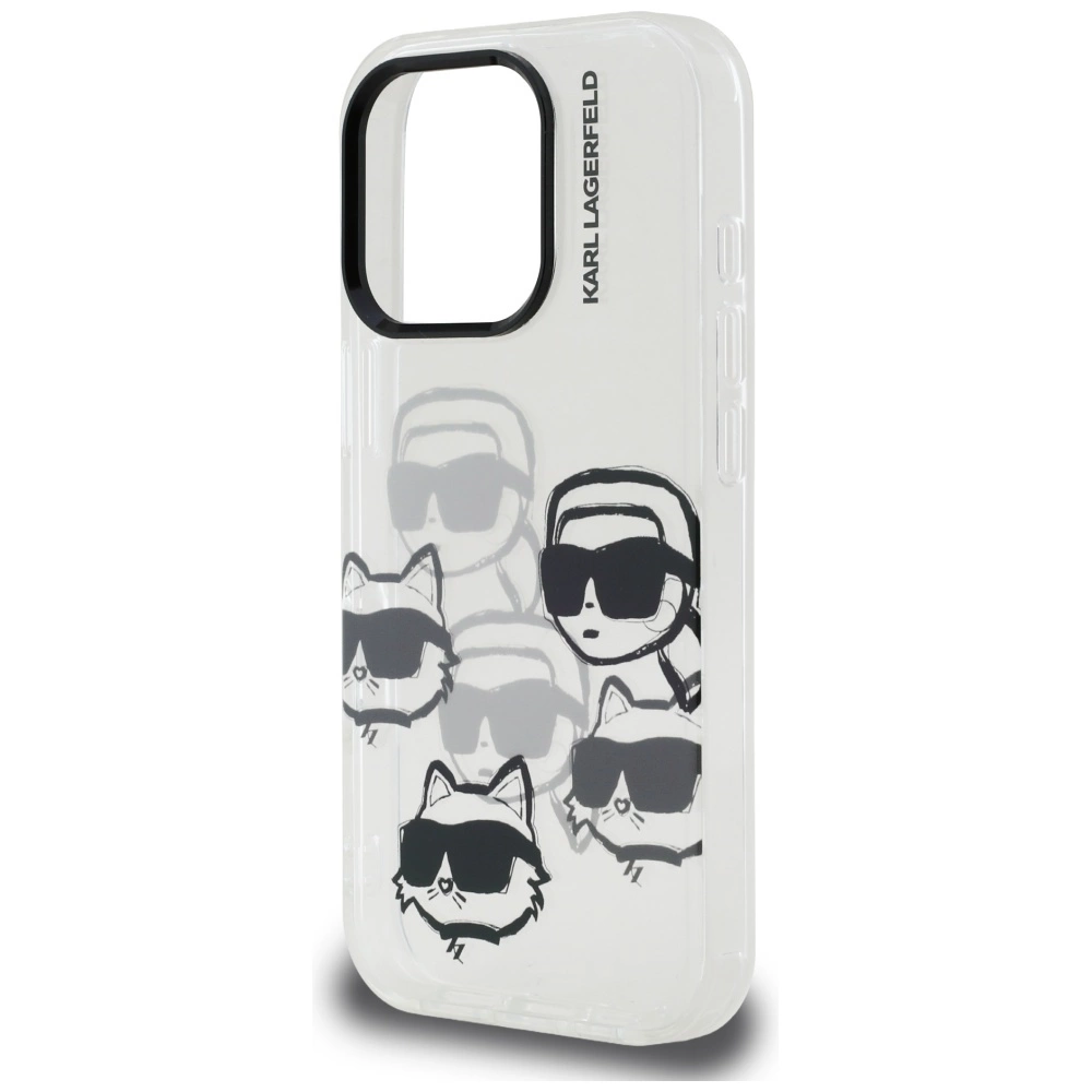 Karl Lagerfeld IML Multi K&C Head Pattern Case for iPhone 16 Pro - Cleareng