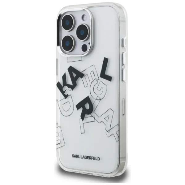 Karl Lagerfeld IML Sketched Graphic Case for iPhone 16 Pro Max - Cleareng