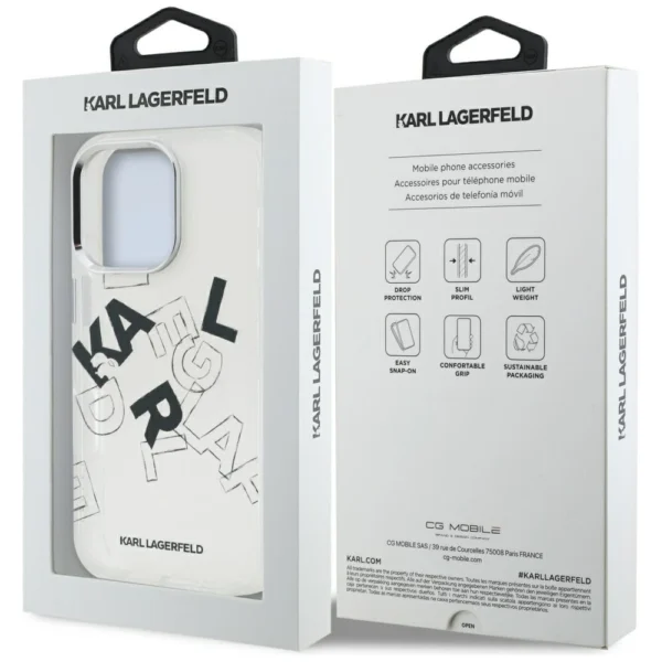 Karl Lagerfeld IML Sketched Graphic Case for iPhone 16 Pro - Cleareng