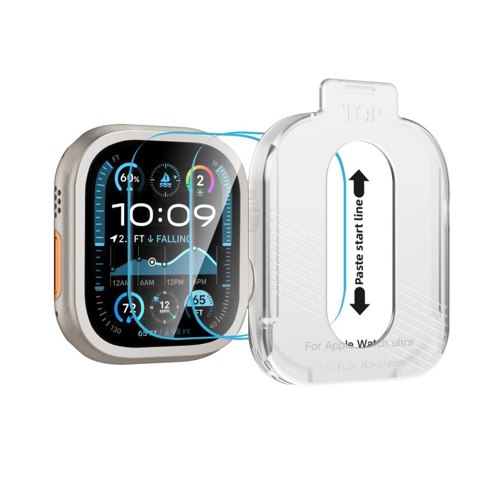 Tech-Protect Easy Set+ Tempered Glass 2-pack for Apple Watch Ultra 1/2 49mm - Cleareng
