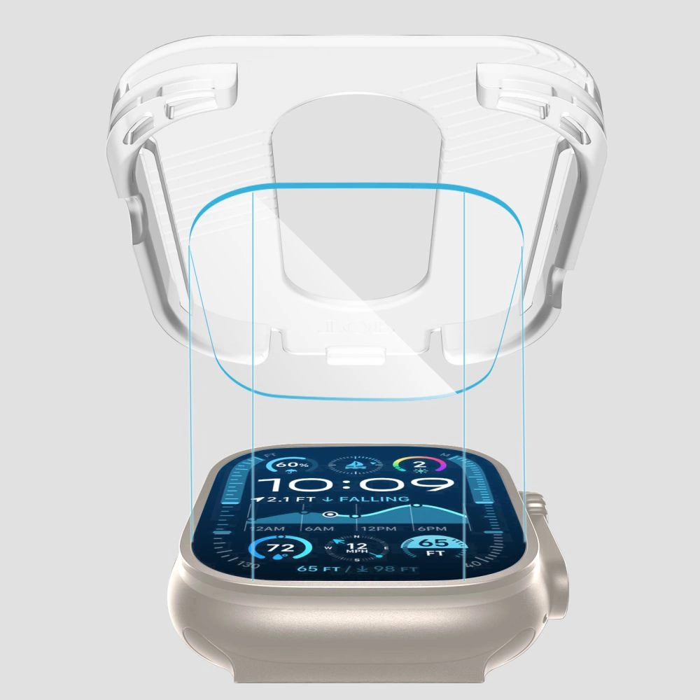 Tech-Protect Easy Set+ Tempered Glass 2-pack for Apple Watch Ultra 1/2 49mm - Cleareng