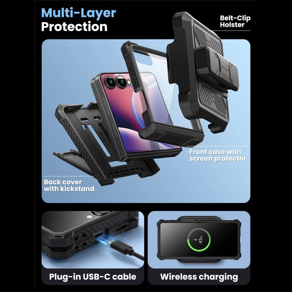Supcase IBLSN Armorbox Case for Samsung Galaxy Z Flip 7 - Blackeng