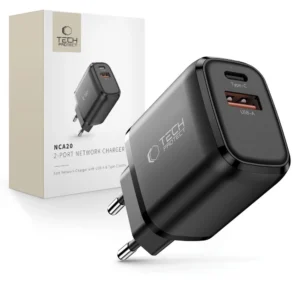 Tech-Protect NCA20 PD 20W / QC3.0 USB-A / USB-C wall charger - blackeng