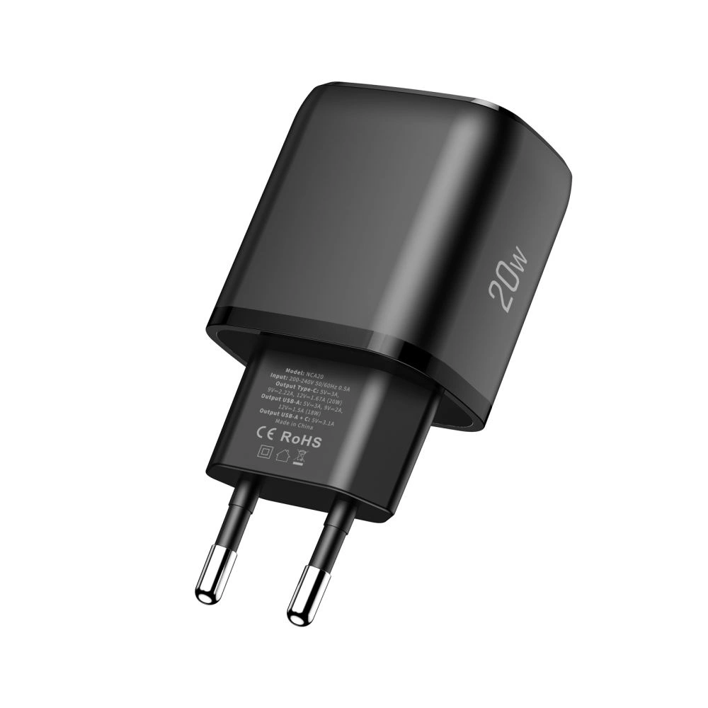 Tech-Protect NCA20 PD 20W / QC3.0 USB-A / USB-C wall charger - blackeng