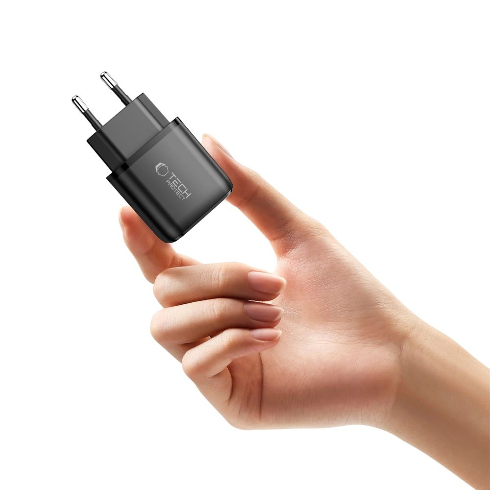 Tech-Protect NCA20 PD 20W / QC3.0 USB-A / USB-C wall charger - blackeng