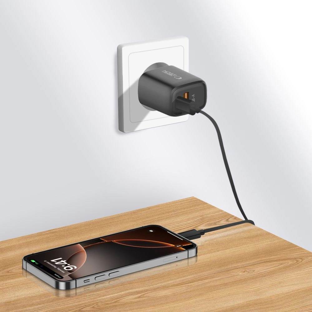 Tech-Protect NCA20 PD 20W / QC3.0 USB-A / USB-C wall charger - blackeng