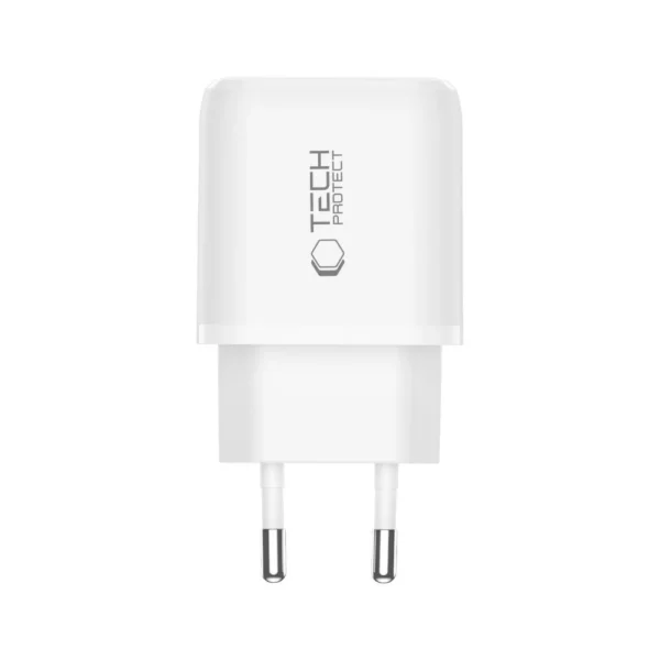 Tech-Protect NCA20 PD 20W QC3.0 USB-A / USB-C Wall Charger - Whiteeng