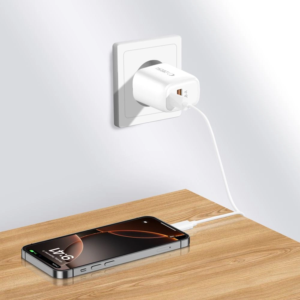 Tech-Protect NCA20 PD 20W QC3.0 USB-A / USB-C Wall Charger - Whiteeng