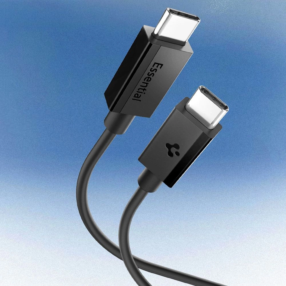 Spigen EB6020CC 60W Cable + USB-C / USB-C Cable 200 cm - Blackeng