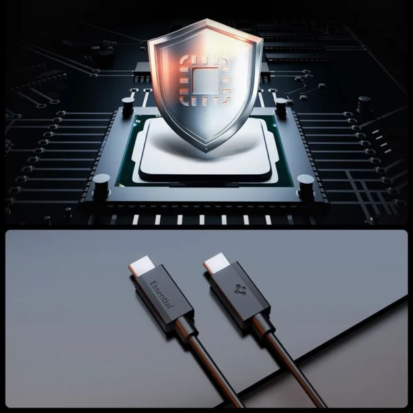 Spigen EB6020CC 60W Cable + USB-C / USB-C Cable 200 cm - Blackeng