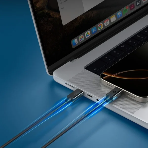 Spigen EB6020CC 60W Cable + USB-C / USB-C Cable 200 cm - Blackeng