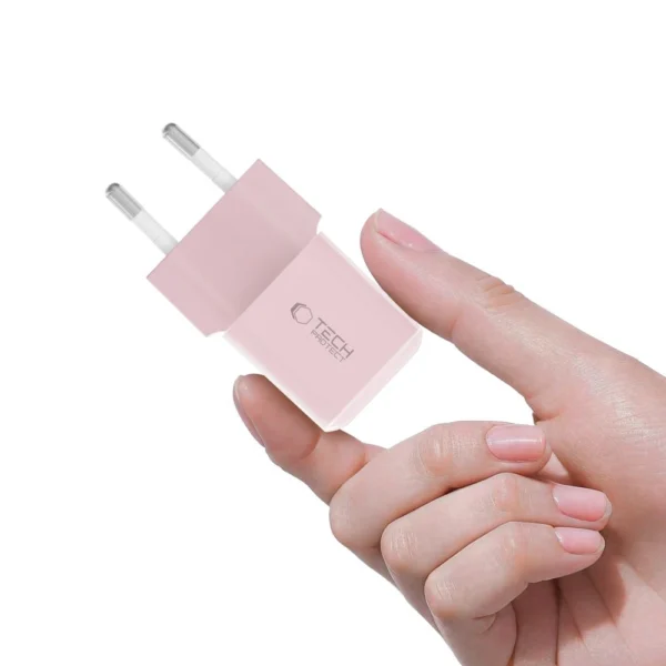 Tech-Protect NCM25 USB-C PD 25W Wall Charger - Pinkeng