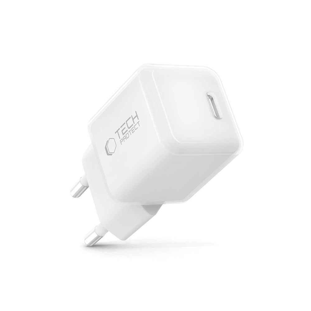 Tech-Protect NCM25 USB-C PD 25W Wall Charger - Whiteeng
