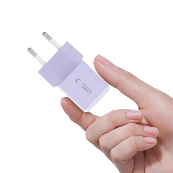 Tech-Protect NCM25 USB-C PD 25W Wall Charger - Purpleeng