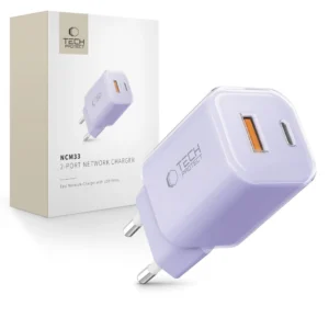 Tech-Protect NCM33 PD 33W QC3.0 USB-C / USB-C Wall Charger - Purpleeng