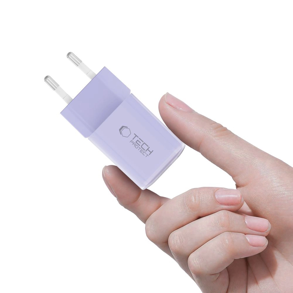 Tech-Protect NCM33 PD 33W QC3.0 USB-C / USB-C Wall Charger - Purpleeng