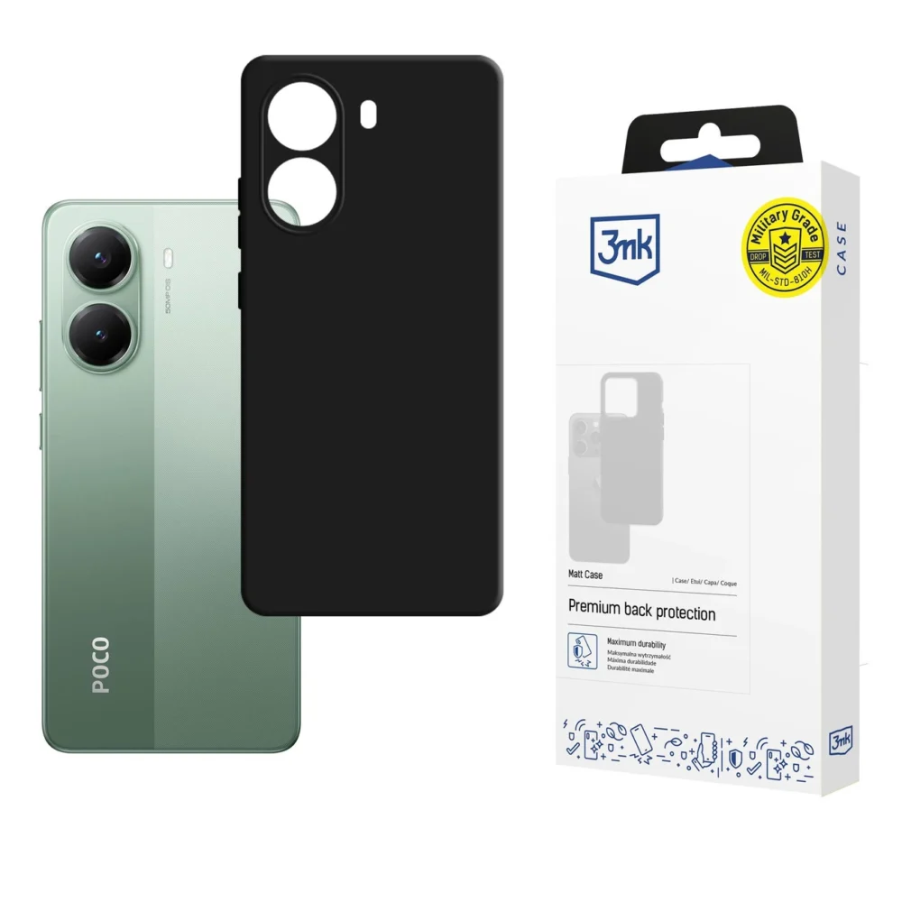 3mk Matt Case for Xiaomi Poco X7 Pro - Matte Blackeng