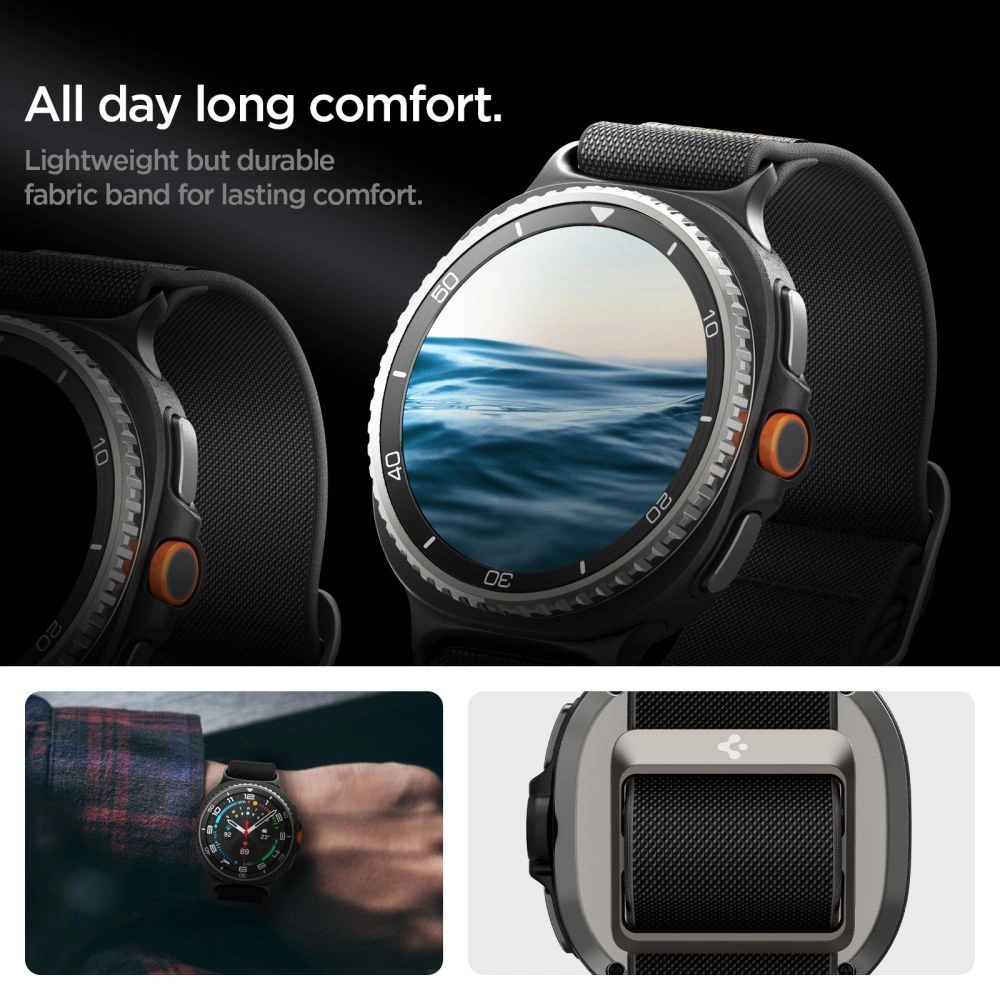 Spigen Fit Lite Strap for Samsung Galaxy Watch 40/44/46 mm - Blackeng