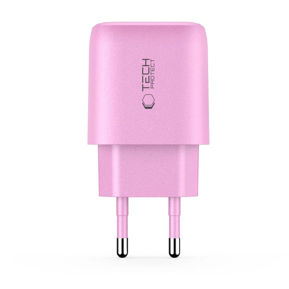 Tech-Protect NCA20 PD 20W QC3.0 USB-A / USB-C Wall Charger - Pinkeng