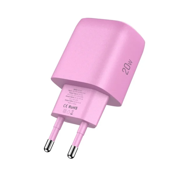 Tech-Protect NCA20 PD 20W QC3.0 USB-A / USB-C Wall Charger - Pinkeng